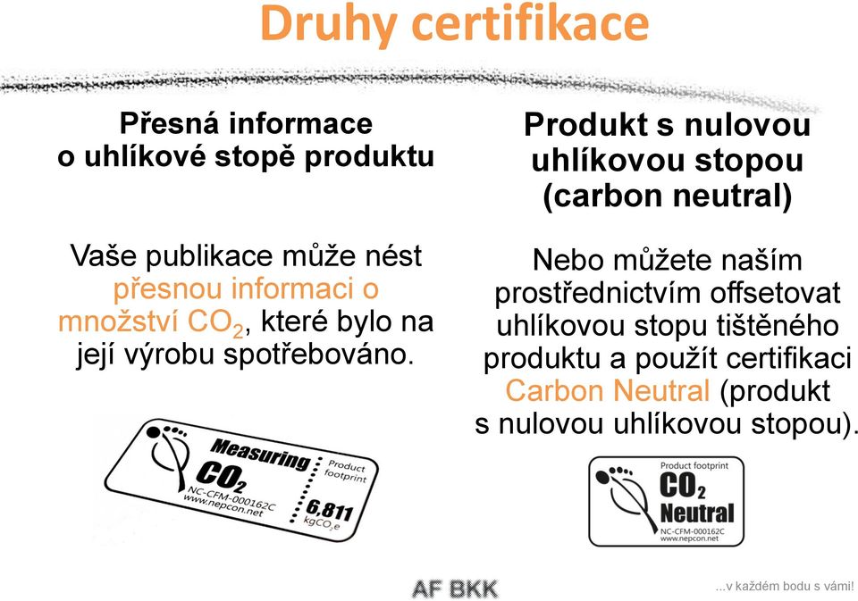 Produkt s nulovou uhlíkovou stopou (carbon neutral) Nebo můžete naším prostřednictvím