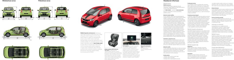 koberce či výbavu do zavazadlového prostoru až po střešní nosiče, stejně jako sněhové řetězy, mechanické zabezpečení řazení a dětské sedačky.