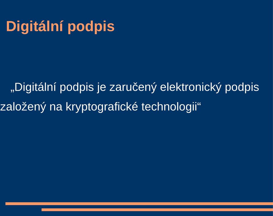 podpis založený na