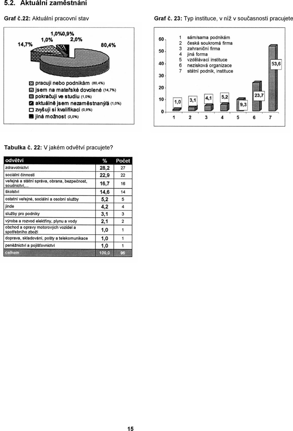 23: Typ instituce, v níž v současnosti