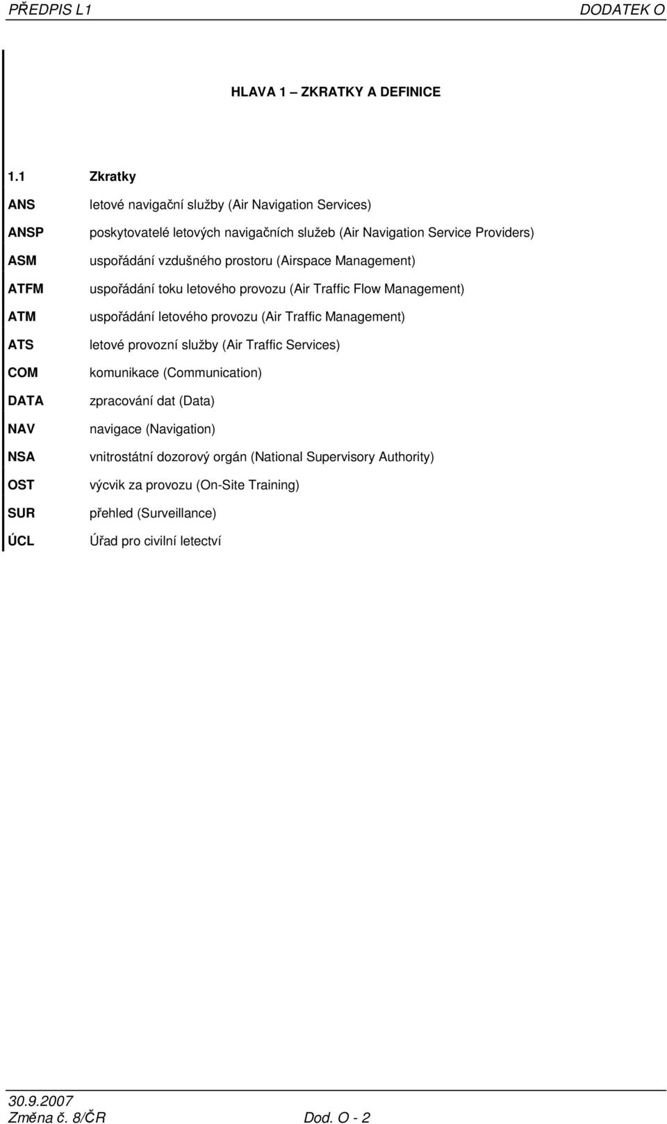 Service Providers) uspořádání vzdušného prostoru (Airspace Management) uspořádání toku letového provozu (Air Traffic Flow Management) uspořádání letového provozu (Air Traffic