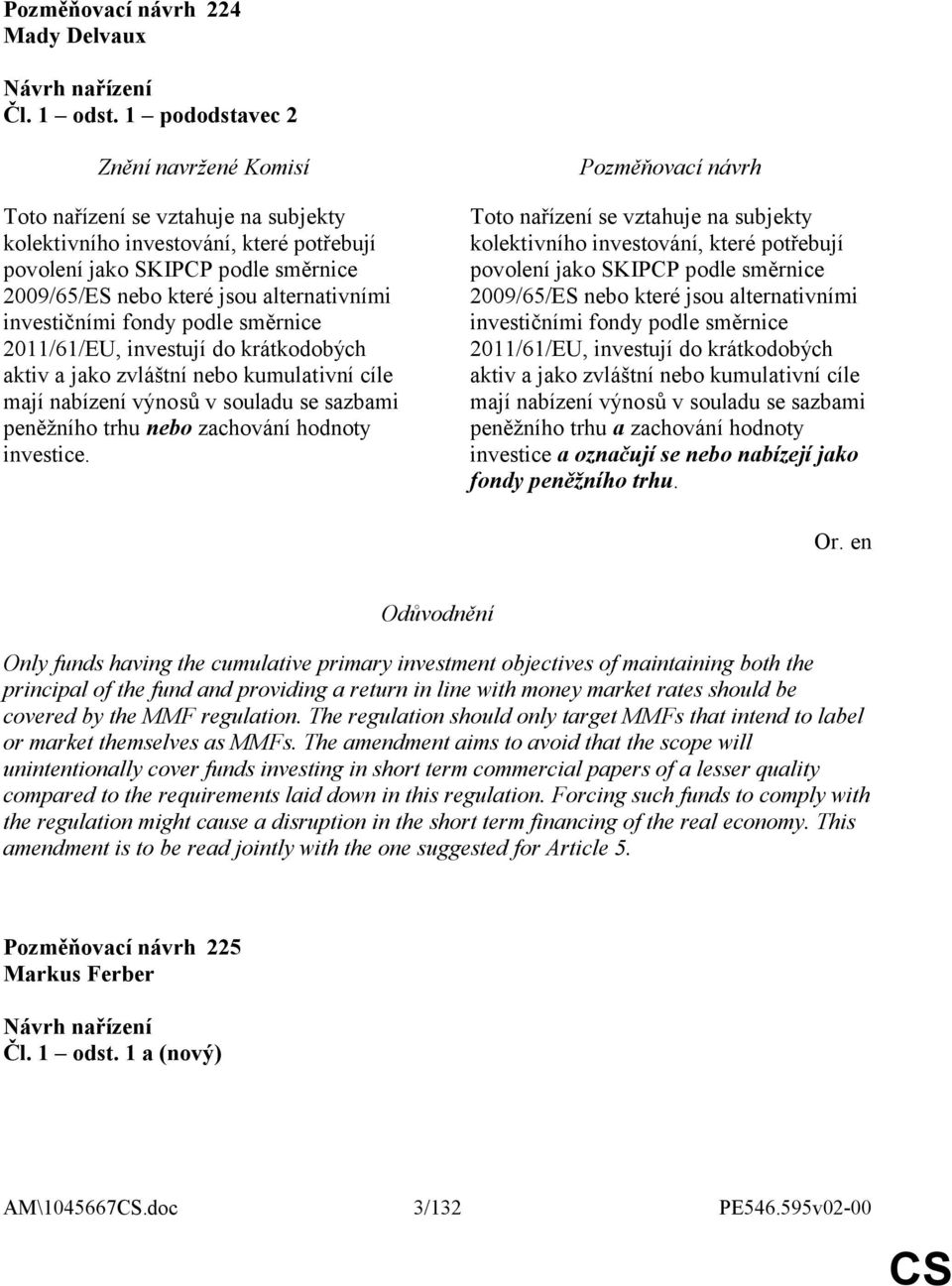 směrnice 2011/61/EU, investují do krátkodobých aktiv a jako zvláštní nebo kumulativní cíle mají nabízení výnosů v souladu se sazbami peněžního trhu nebo zachování hodnoty investice.