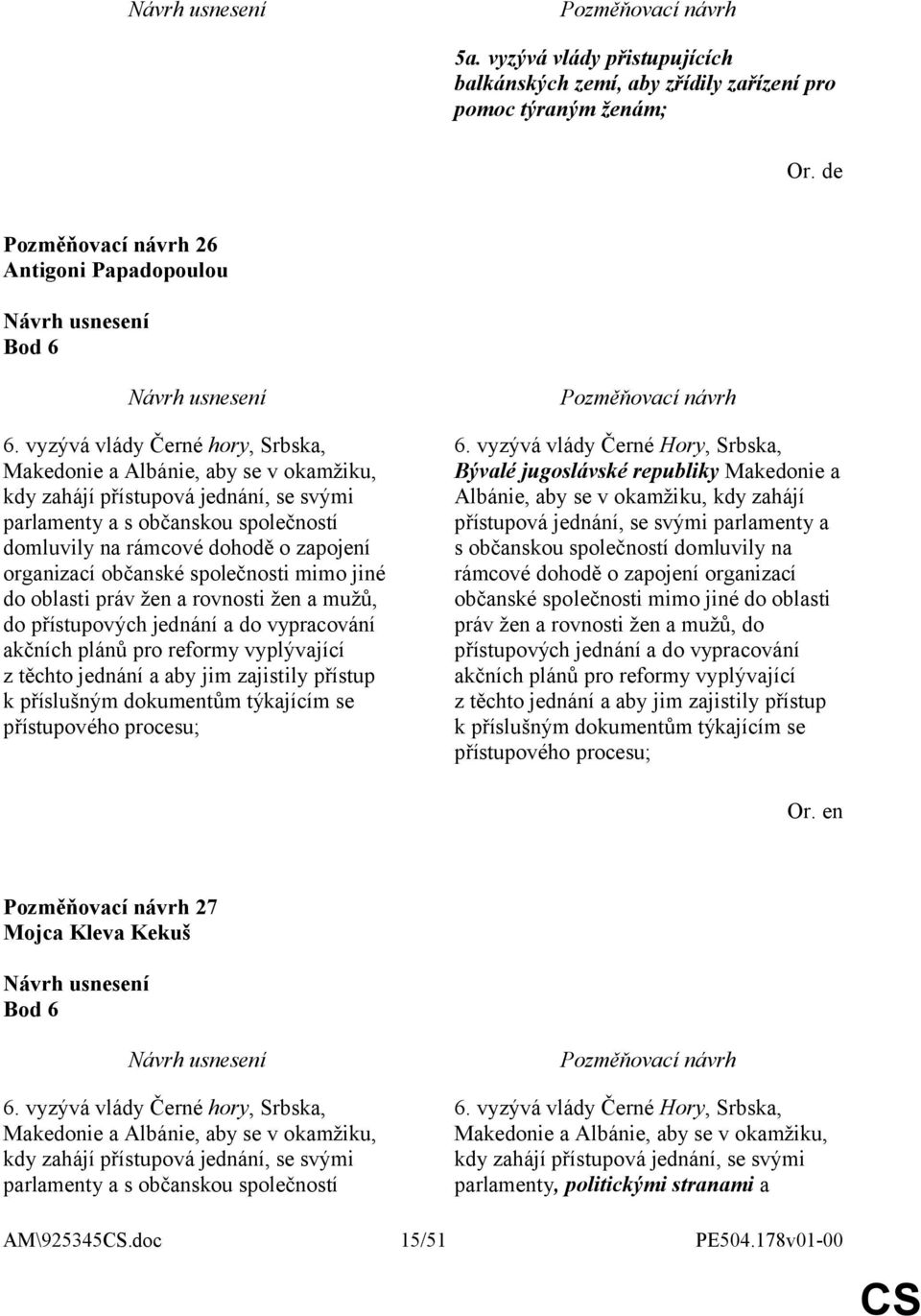 občanské společnosti mimo jiné do oblasti práv žen a rovnosti žen a mužů, do přístupových jednání a do vypracování akčních plánů pro reformy vyplývající z těchto jednání a aby jim zajistily přístup k