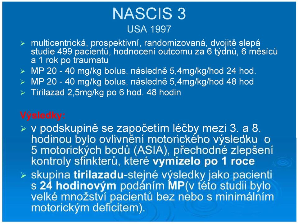 48 hodin Výsledky: v podskupině se započetím léčby mezi 3. a 8.