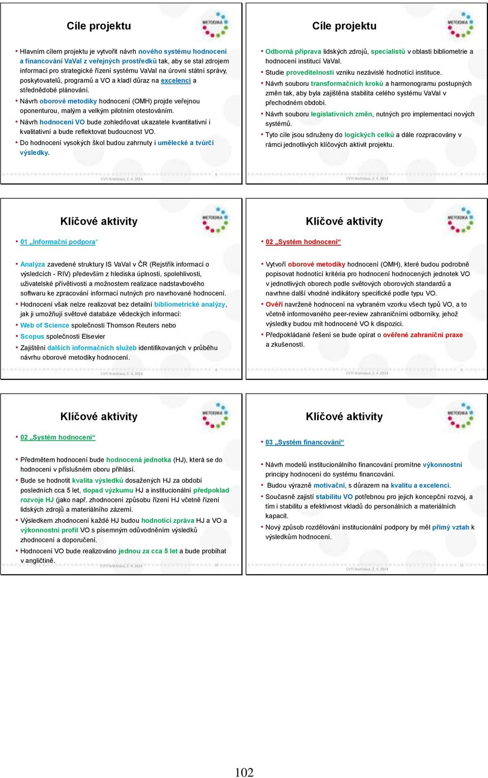 Návrh oborové metodiky hodnocení (OMH) projde veřejnou oponenturou, malým a velkým pilotním otestováním.