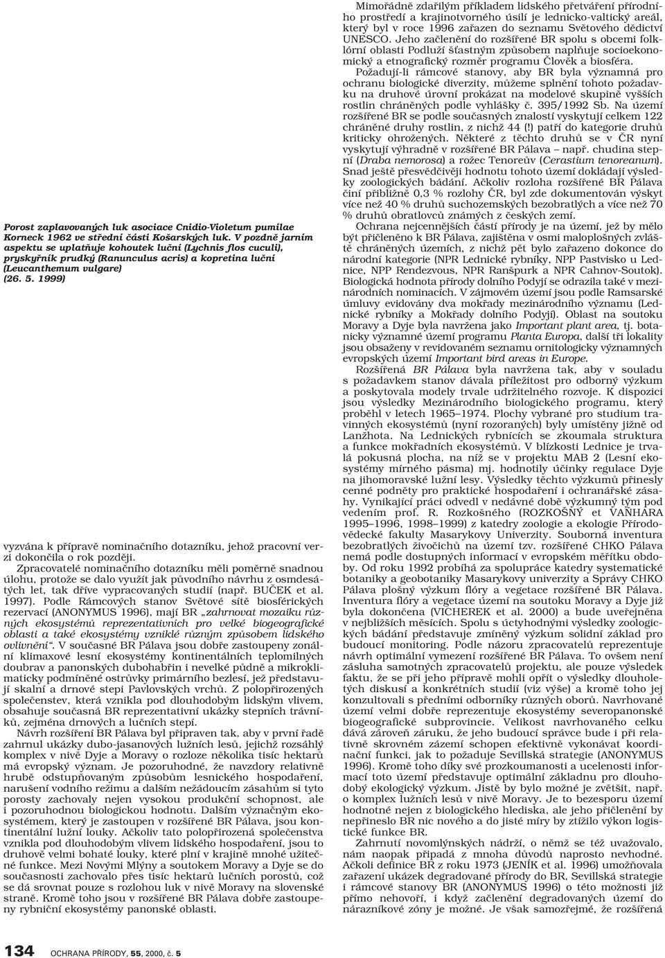 1999) vyzvána k pfiípravû nominaãního dotazníku, jehoï pracovní verzi dokonãila o rok pozdûji.