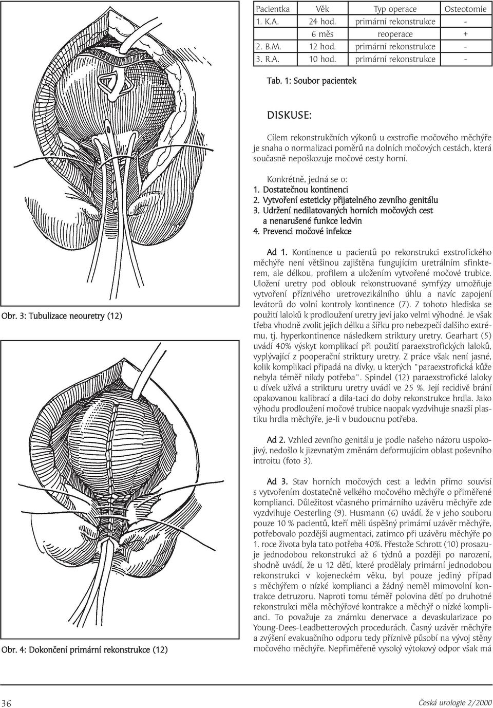 Konkrétně, jedná se o: 1. Dostatečnou kontinenci 2. Vytvoření esteticky přijatelného zevního genitálu 3. Udržení nedilatovaných horních močových cest a nenarušené funkce ledvin 4.