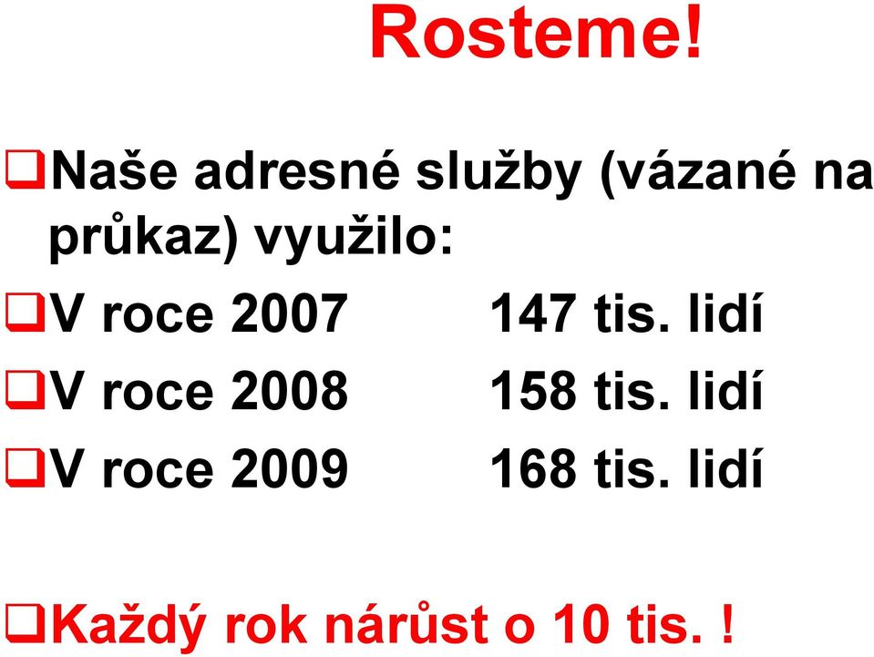 využilo: V roce 2007 V roce 2008 V roce