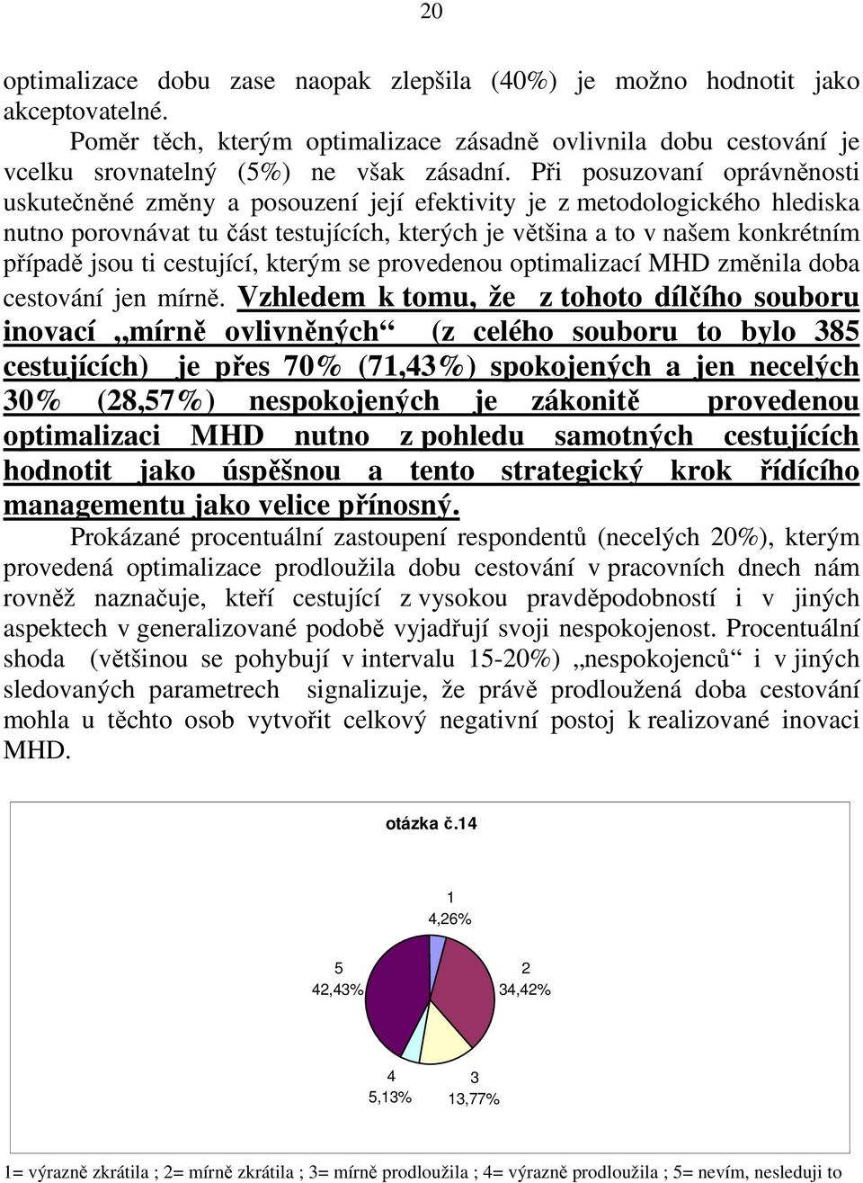 ti cestující, kterým se provedenou optimalizací MHD změnila doba cestování jen mírně.