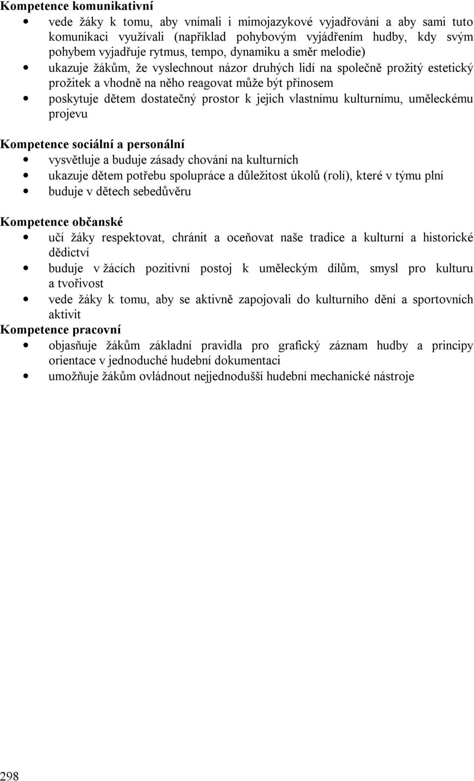 jejich vlastnímu kulturnímu, uměleckému projevu Kompetence sociální a personální vysvětluje a buduje zásady chování na kulturních ukazuje dětem potřebu spolupráce a důležitost úkolů (rolí), které v