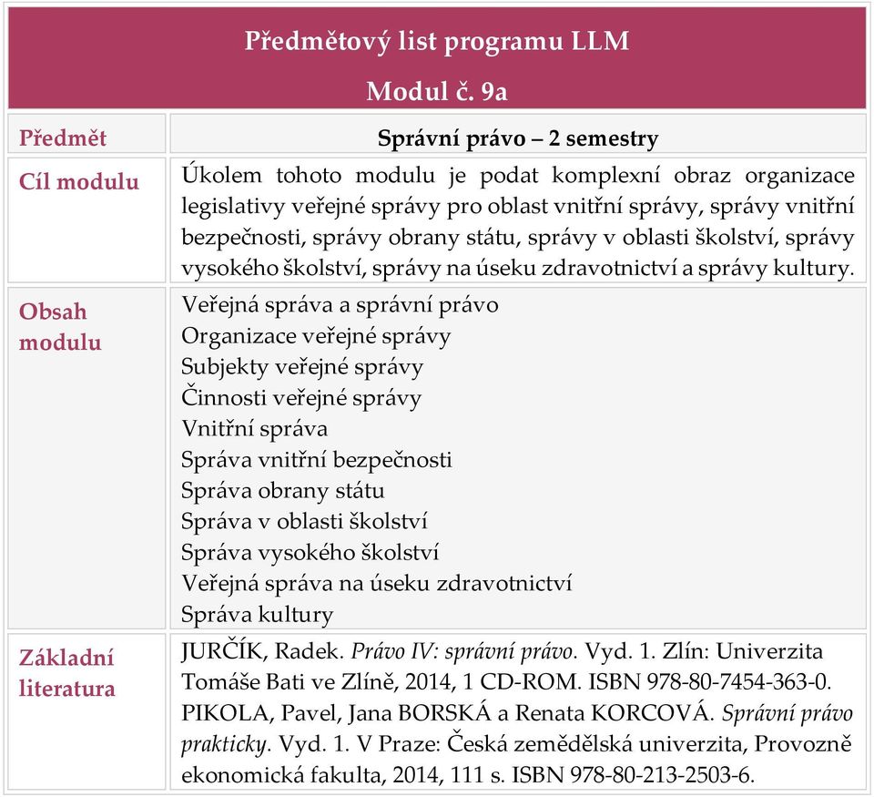 oblasti školství, správy vysokého školství, správy na úseku zdravotnictví a správy kultury.