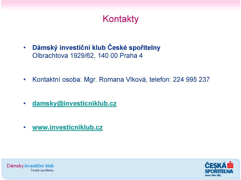 Kontaktní osoba: Mgr.