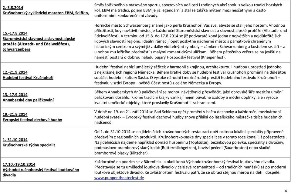 2014 Krušnohorské týdny specialit 17.10.