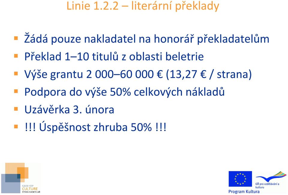 překladatelům Překlad 1 10 titulů z oblasti beletrie Výše