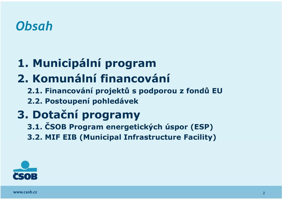 ČSOB Program energetických úspor (ESP) 3.2.