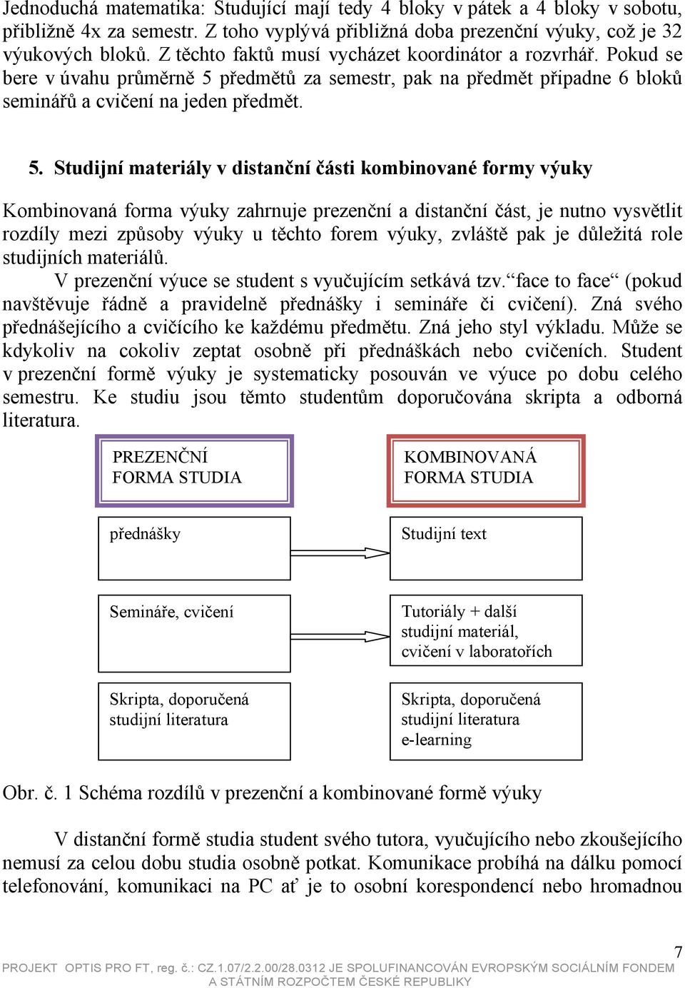 předmětů za semestr, pak na předmět připadne 6 bloků seminářů a cvičení na jeden předmět. 5.