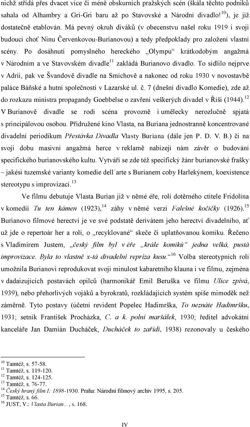 Po dosáhnutí pomyslného hereckého Olympu krátkodobým angažmá v Národním a ve Stavovském divadle 11 zakládá Burianovo divadlo.