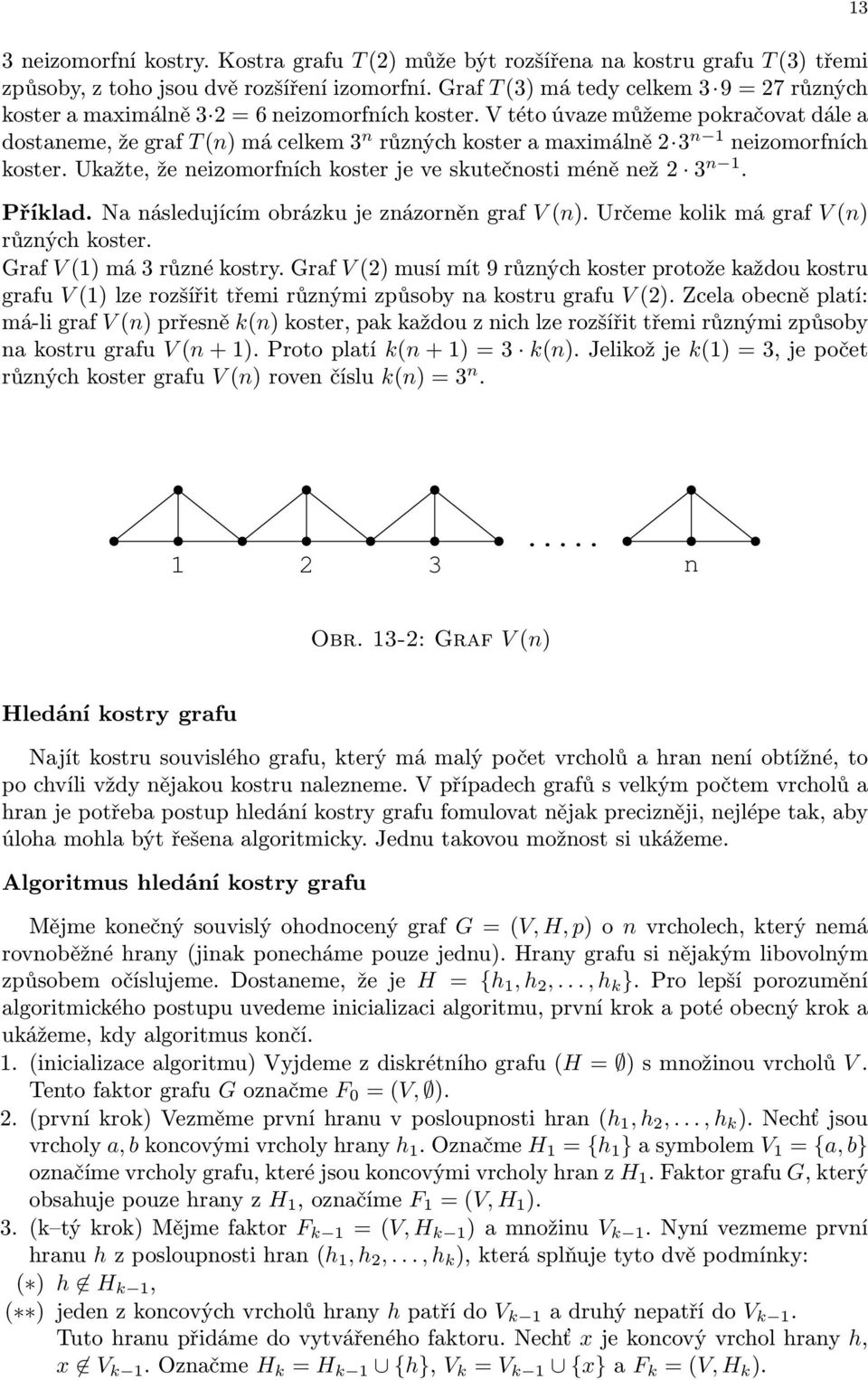 N náledujíím oráku je náorněn grf V (n). Určeme kolik má grf V (n) růnýh koter. Grf V () má růné kotry.