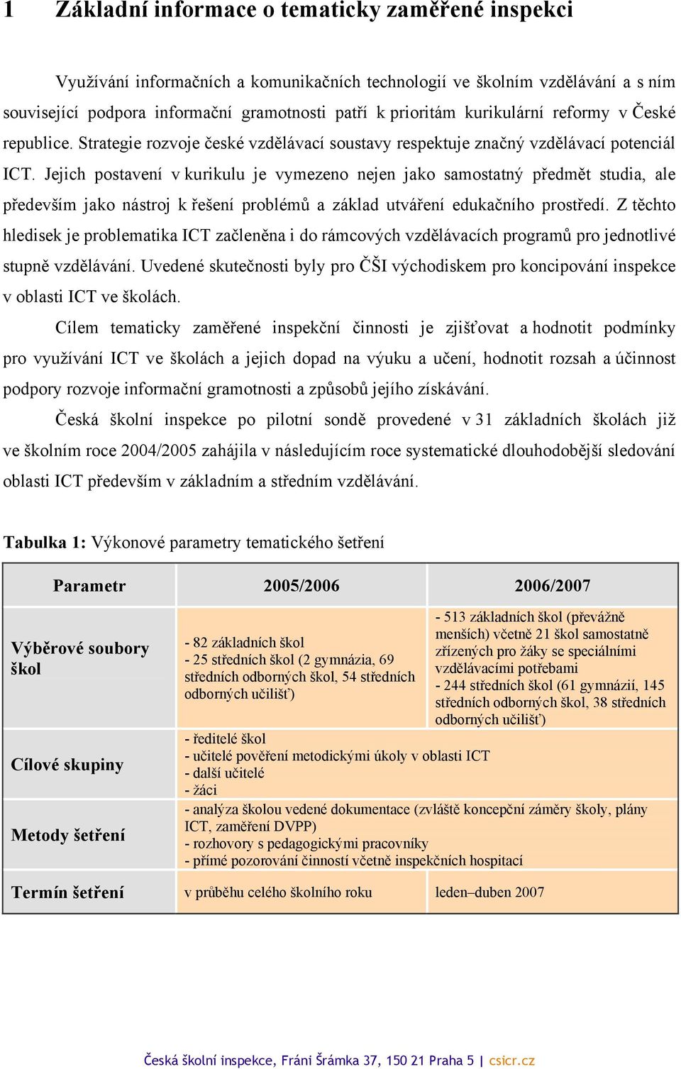 Jejich postavení v kurikulu je vymezeno nejen jako samostatný předmět studia, ale především jako nástroj k řešení problémů a základ utváření edukačního prostředí.