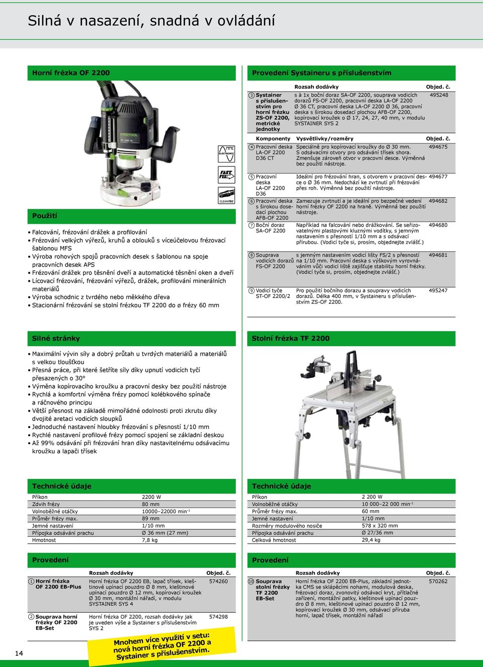 dosedací plochou AFB-OF 2200, kopírovací kroužek o Ø 17, 24, 27, 40 mm, v modulu SYSTAINER SYS 2 Vysvětlivky/rozměry Speciálně pro kopírovací kroužky do Ø 30 mm.