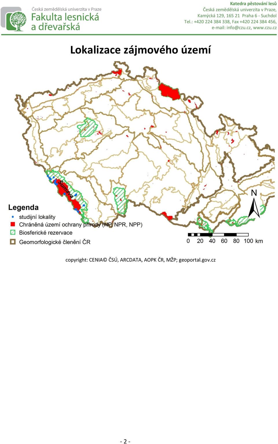 ČSÚ, ARCDATA, AOPK ČR,