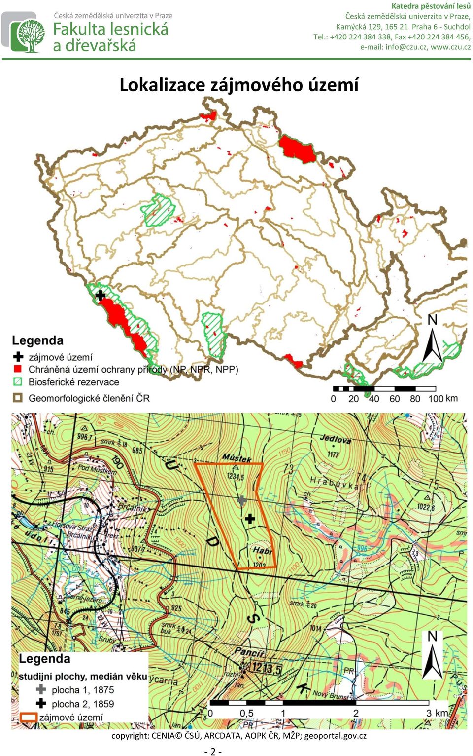 ČSÚ, ARCDATA, AOPK ČR,