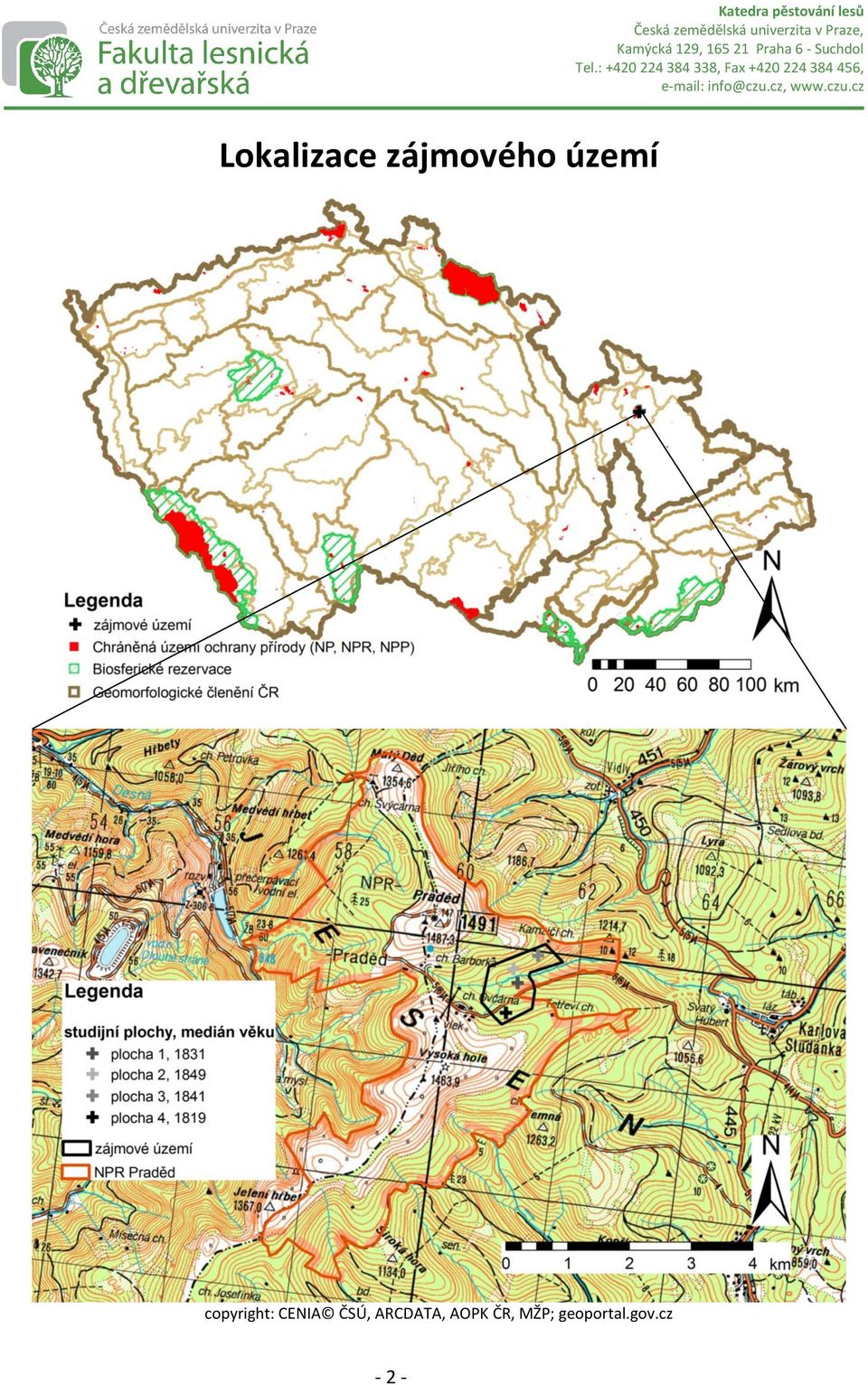 ČSÚ, ARCDATA, AOPK ČR,