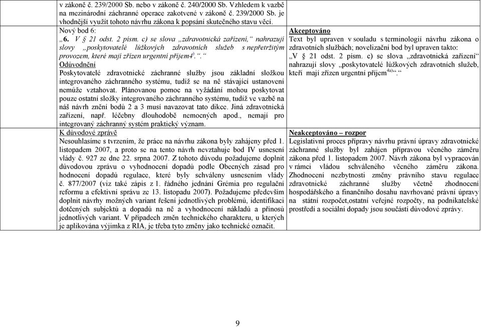 . Poskytovatelé zdravotnické záchranné služby jsou základní složkou integrovaného záchranného systému, tudíž se na ně stávající ustanovení nemůže vztahovat.