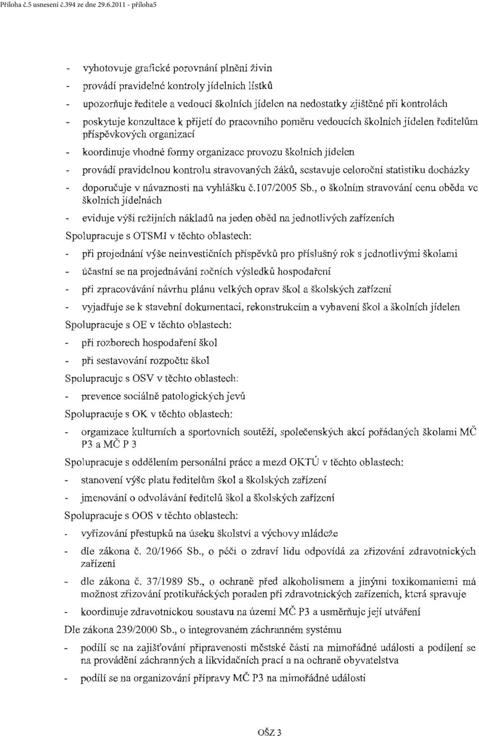 konzultace k přjjetí do pracovního poměm vedoucích školních jídelen řcdítel lhn příspěvkových organizací koordinuje vhodné formy organizace provozu školních jídelen provádí pravidelnou kontrolu