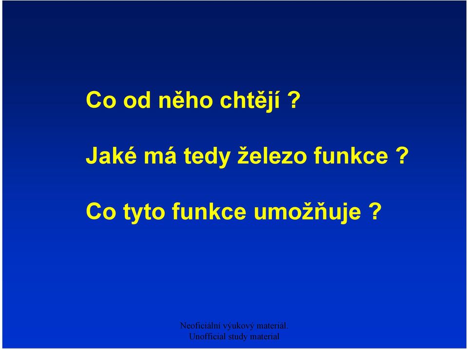 železo funkce?