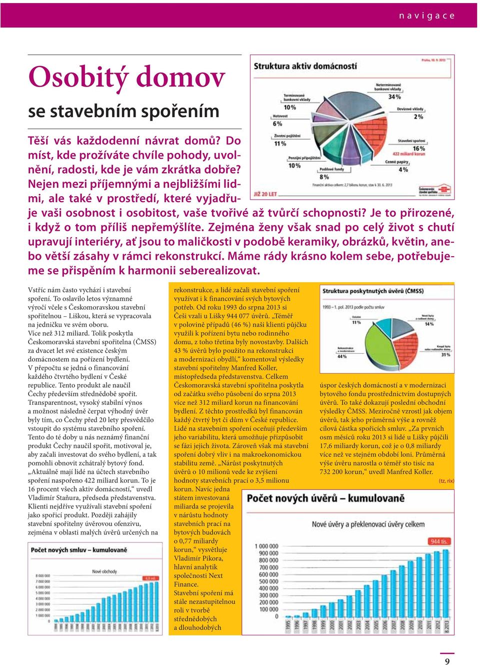 Zejména ženy však snad po celý život s chutí upravují interiéry, ať jsou to maličkosti v podobě keramiky, obrázků, květin, anebo větší zásahy v rámci rekonstrukcí.