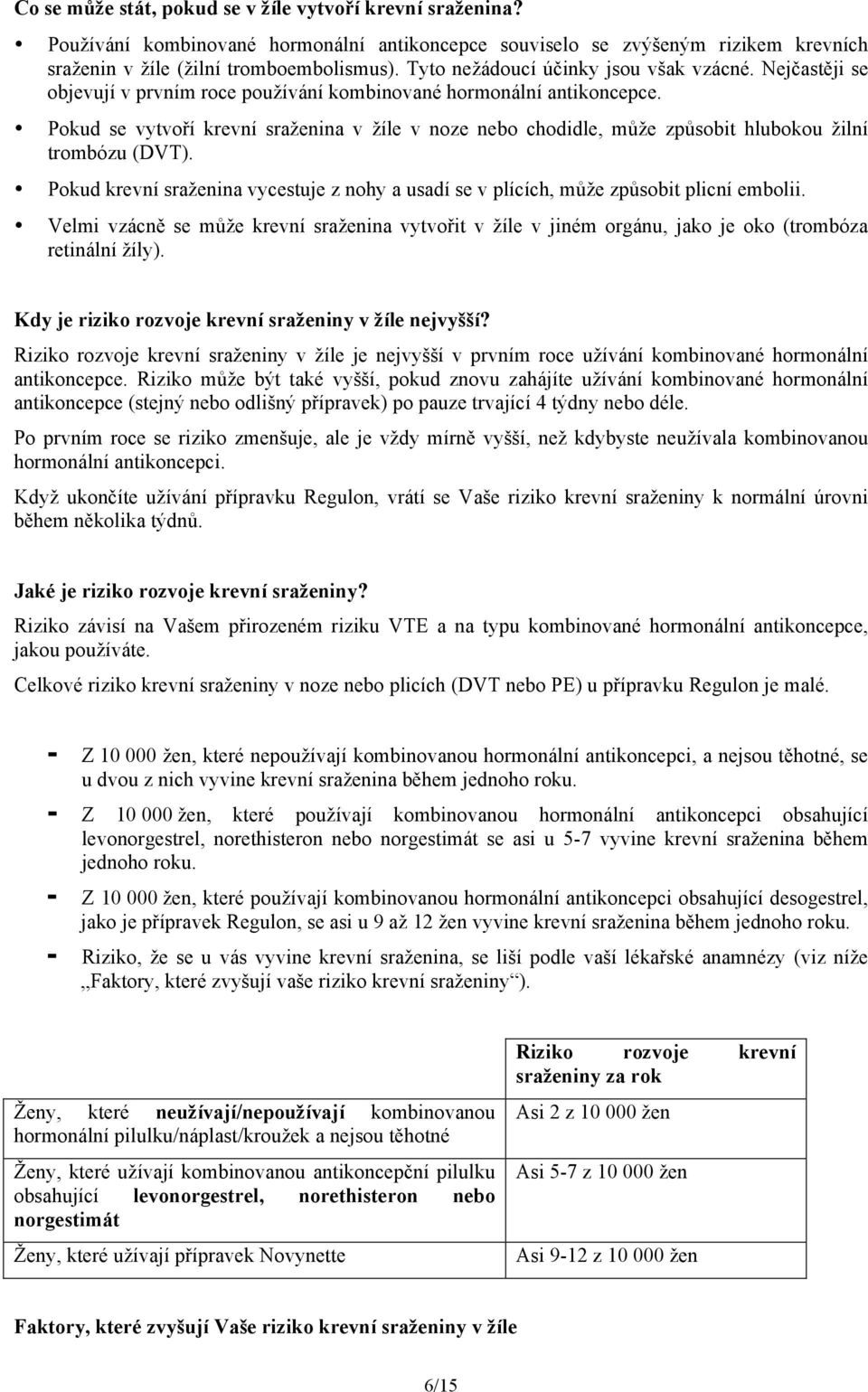 Pokud se vytvoří krevní sraženina v žíle v noze nebo chodidle, může způsobit hlubokou žilní trombózu (DVT). Pokud krevní sraženina vycestuje z nohy a usadí se v plících, může způsobit plicní embolii.