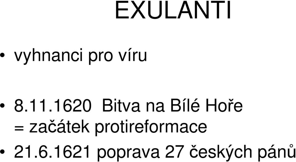 začátek protireformace 21.6.