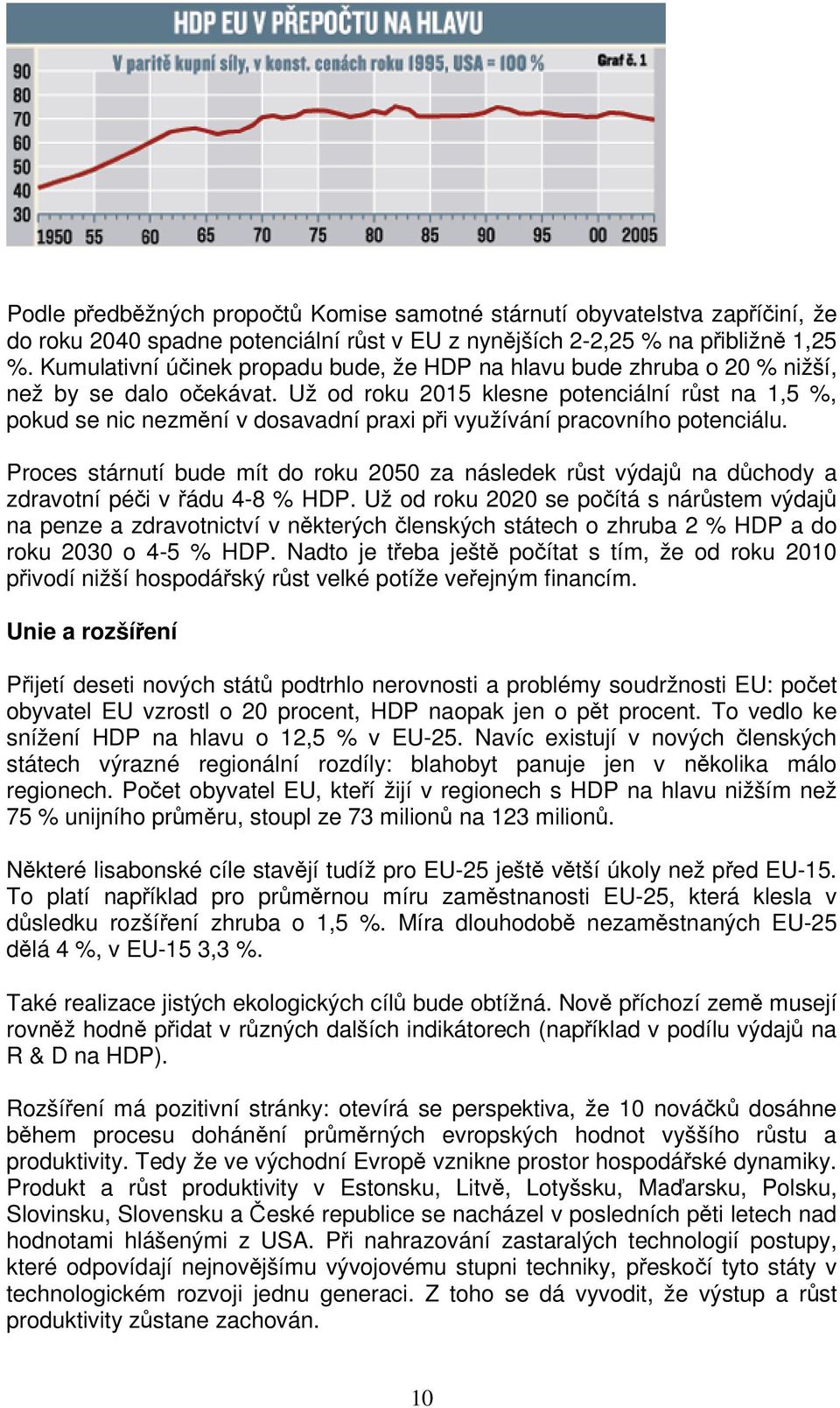 Už od roku 2015 klesne potenciální rst na 1,5 %, pokud se nic nezmní v dosavadní praxi pi využívání pracovního potenciálu.