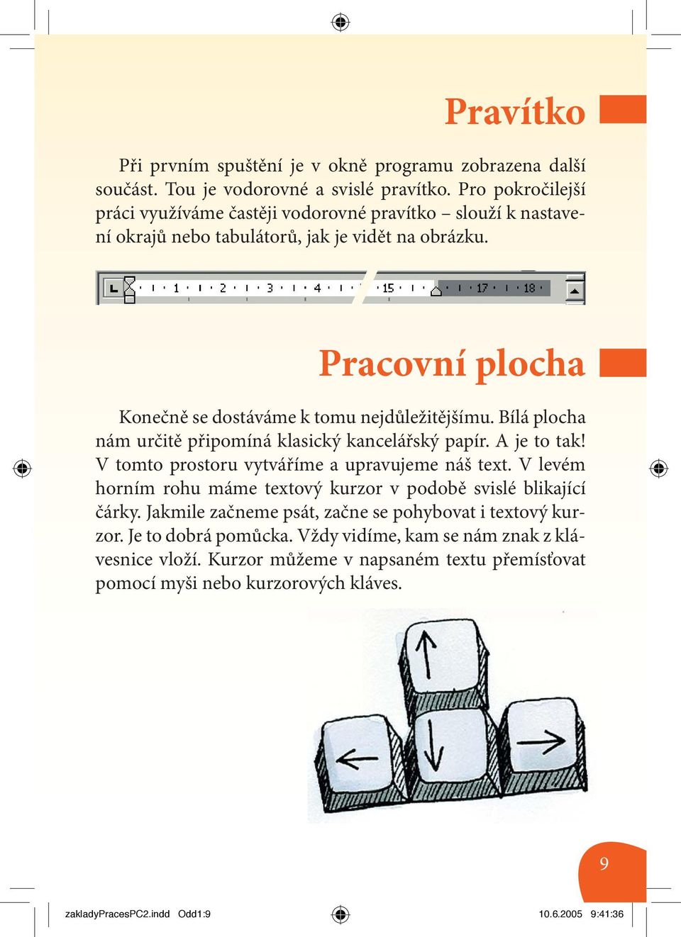 Bílá plocha nám určitě připomíná klasický kancelářský papír. A je to tak! V tomto prostoru vytváříme a upravujeme náš text.