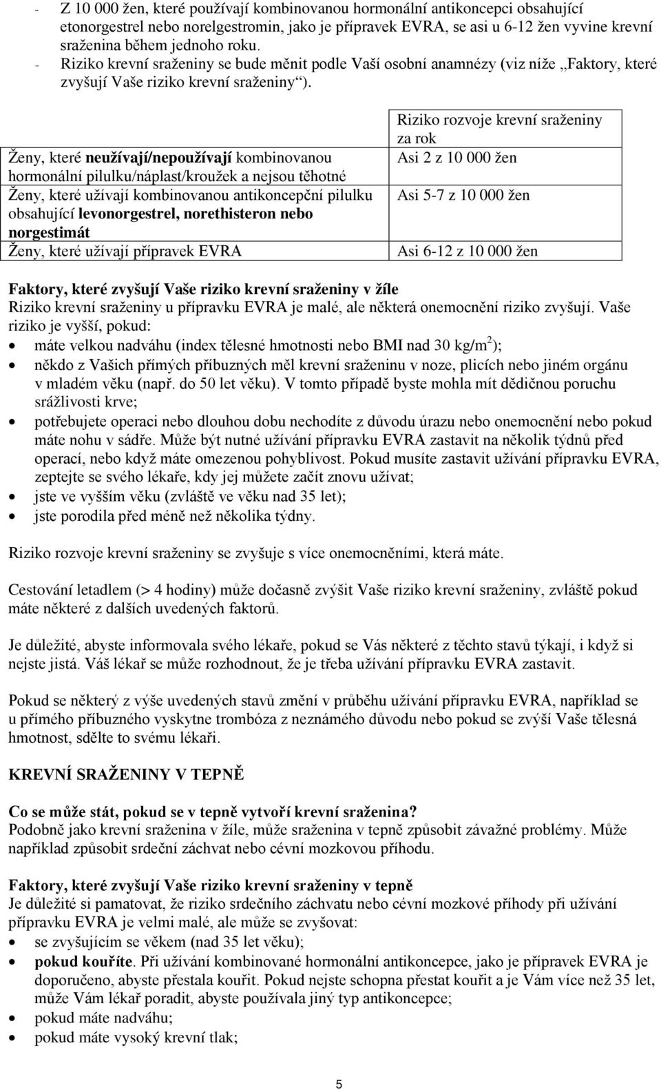 Ženy, které neužívají/nepoužívají kombinovanou hormonální pilulku/náplast/kroužek a nejsou těhotné Ženy, které užívají kombinovanou antikoncepční pilulku obsahující levonorgestrel, norethisteron nebo