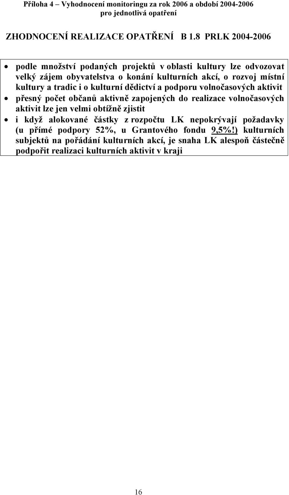 místní kultury a tradic i o kulturní dědictví a podporu volnočasových aktivit přesný počet občanů aktivně zapojených do realizace volnočasových