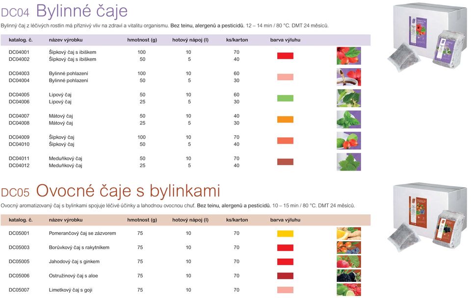 j z léčivých rostlin má příznivý vliv na zdraví a vitalitu organismu. Bez teinu, alergenů a pesticidů. 12 14 min / 80 C. DMT 24 měsíců. katalog. č.