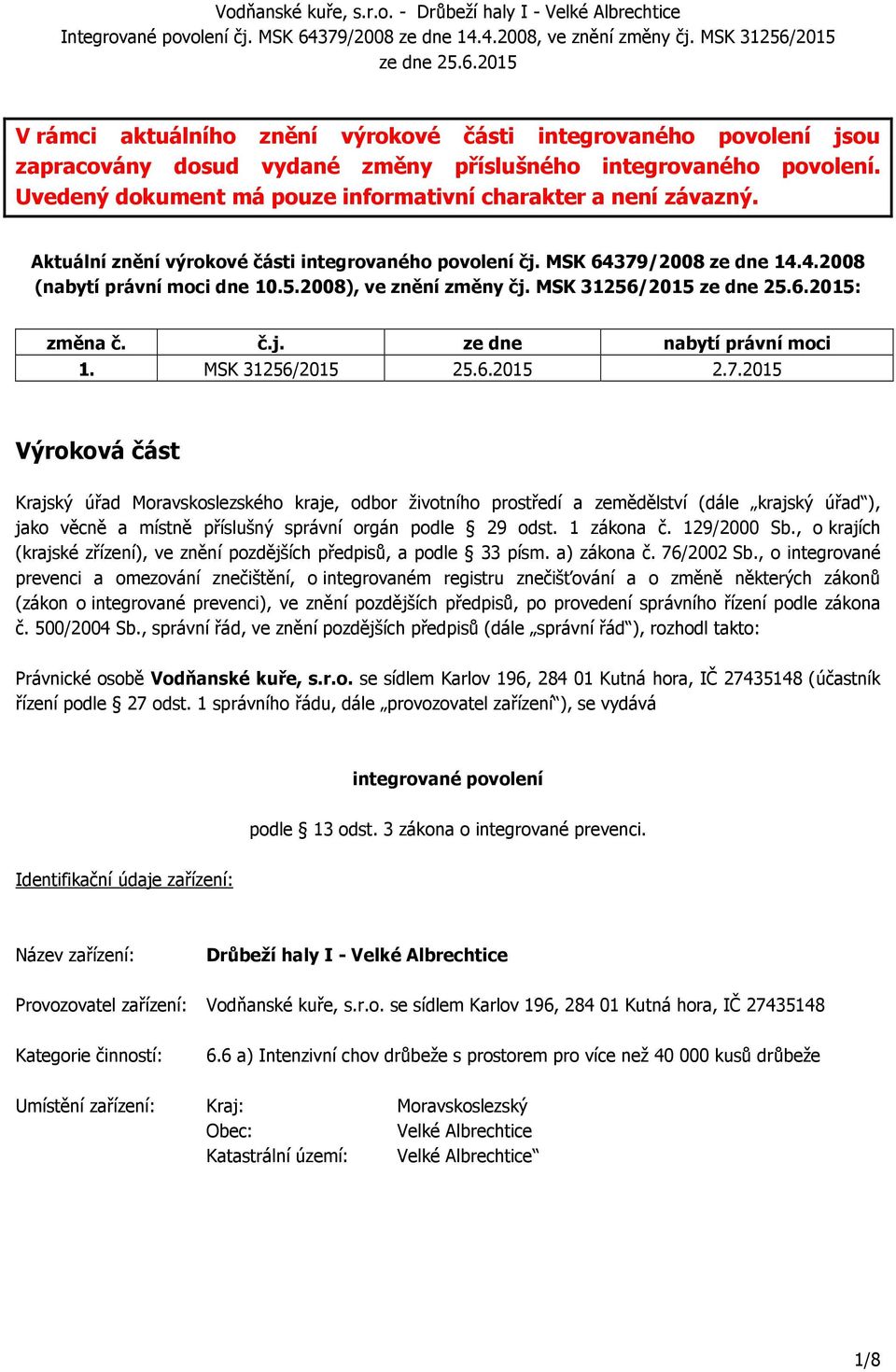 MSK 31256/2015 25.6.2015 2.7.