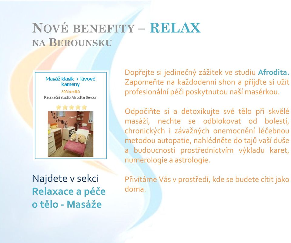 Odpočiňte si a detoxikujte své tělo při skvělé masáži, nechte se odblokovat od bolestí, chronických i závažných onemocnění