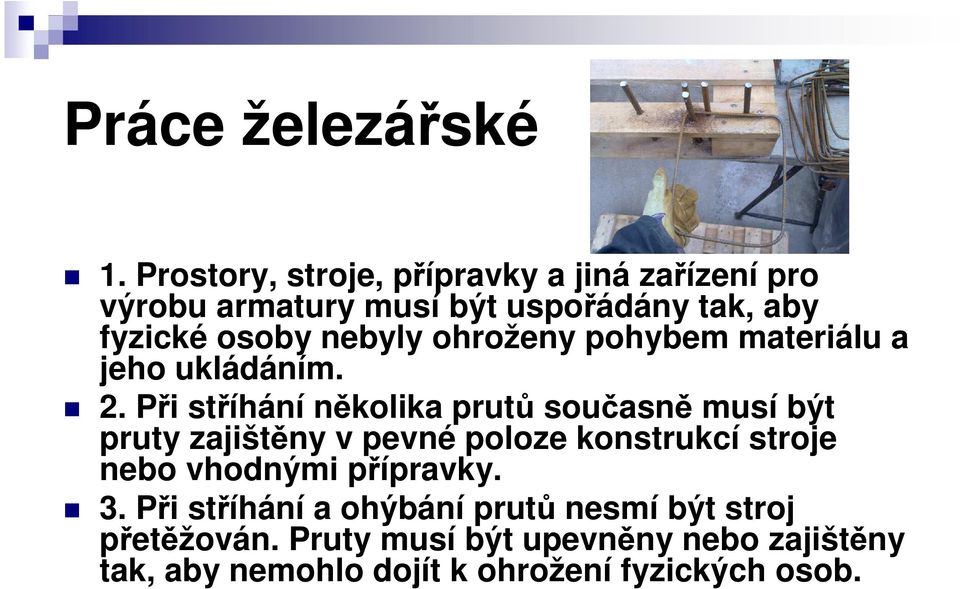 nebyly ohroženy pohybem materiálu a jeho ukládáním. 2.