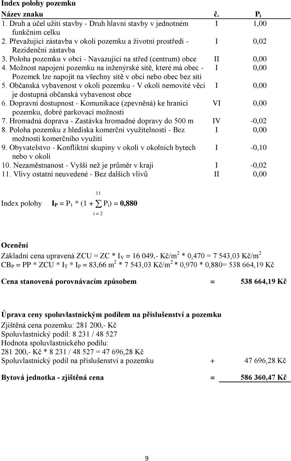 Možnost napojení pozemku na inženýrské sítě, které má obec - I 0,00 Pozemek lze napojit na všechny sítě v obci nebo obec bez sítí 5.