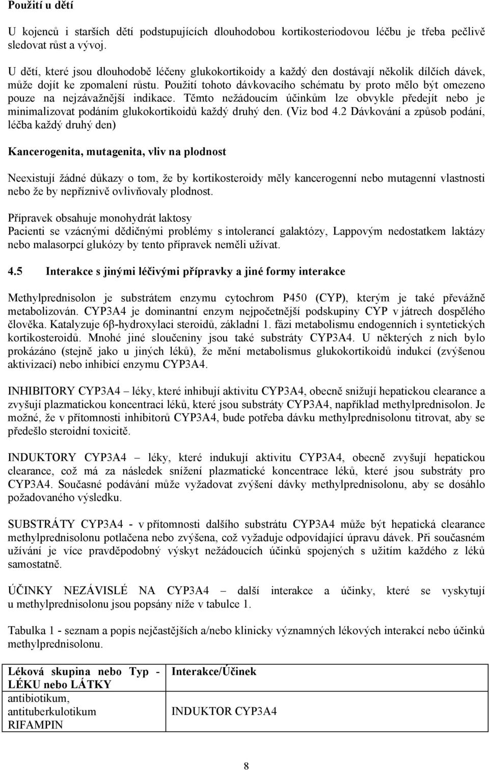 Použití tohoto dávkovacího schématu by proto mělo být omezeno pouze na nejzávažnější indikace.