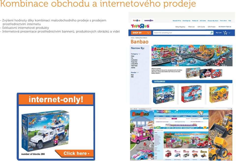 prostřednictvím internetu - Exkluzivní internetové produkty -