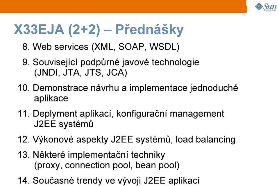 Demonstrace návrhu a implementace jednoduché aplikace 11.