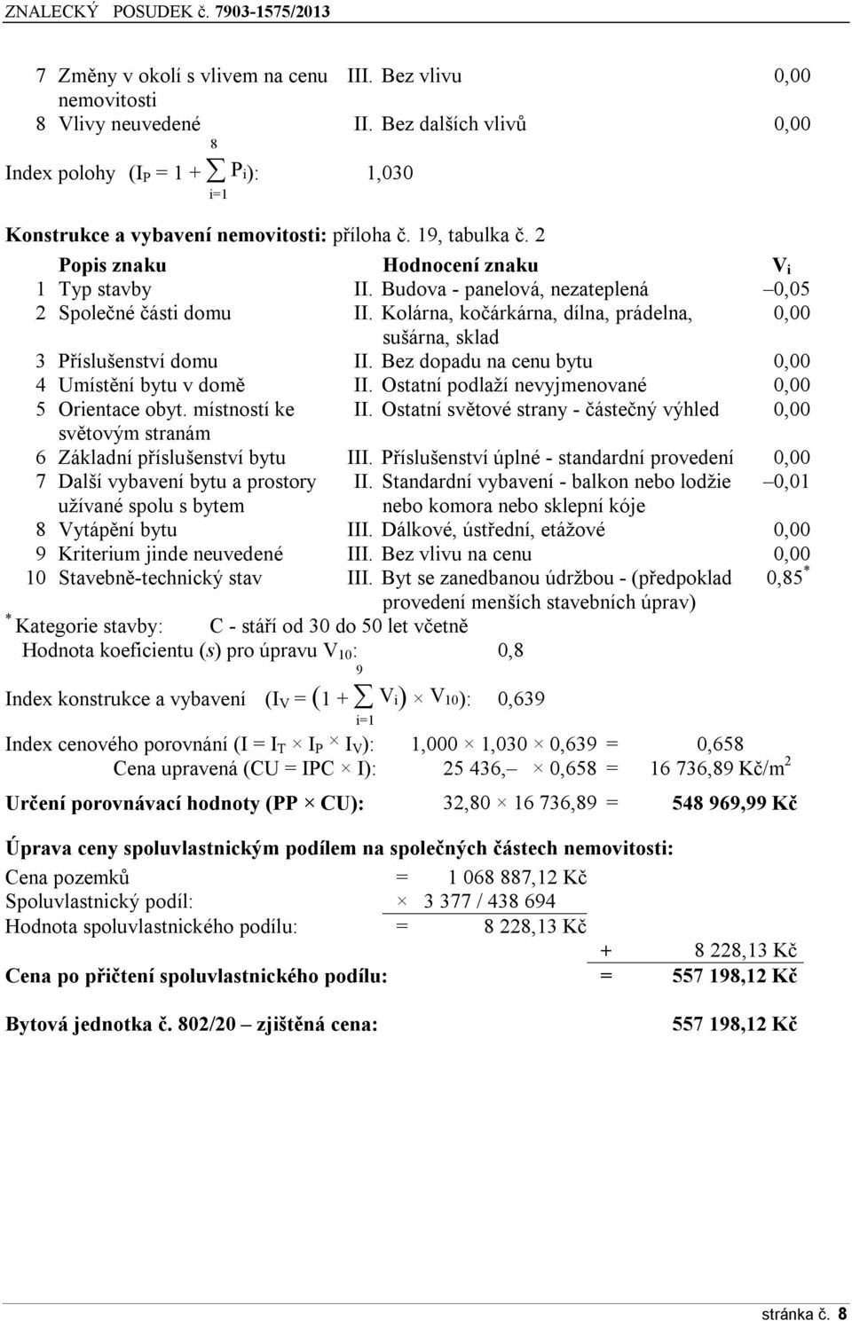 Kolárna, kočárkárna, dílna, prádelna, 0,00 sušárna, sklad 3 Příslušenství domu II. Bez dopadu na cenu bytu 0,00 4 Umístění bytu v domě II. Ostatní podlaží nevyjmenované 0,00 5 Orientace obyt.