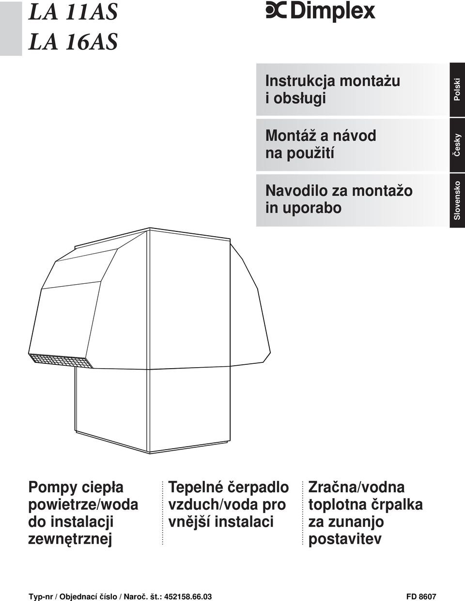 zewnętrznej Tepelné čerpadlo vzduch/voda pro vnější instalaci Zračna/vodna toplotna