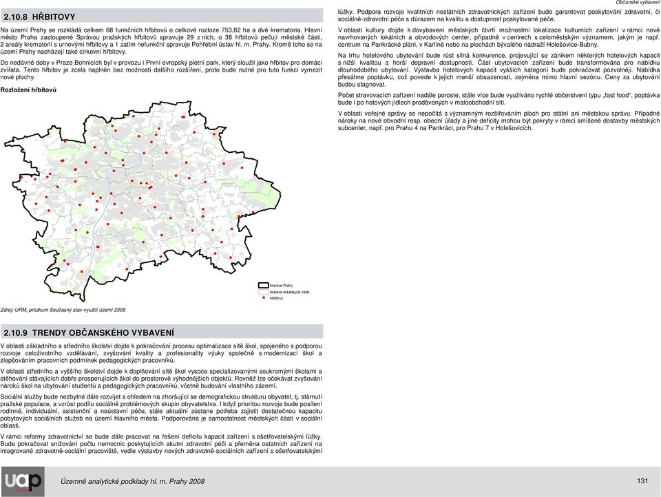 m. Prahy. Kromě toho se na území Prahy nacházejí také církevní hřbitovy. Do nedávné doby v Praze Bohnicích byl v provozu i První evropský pietní park, který sloužil jako hřbitov pro domácí zvířata.