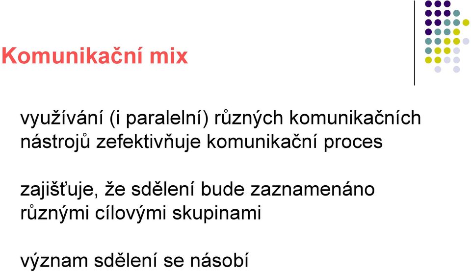 proces zajišťuje, že sdělení bude zaznamenáno