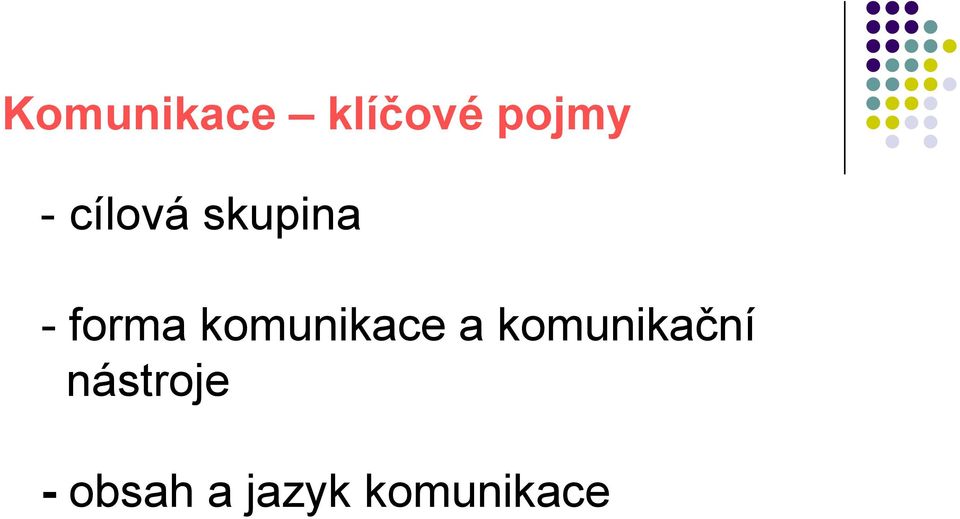 komunikace a komunikační